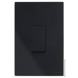 Conjunto Interruptor Paralelo Vertical 4x2 - RECTA PRETO BLACK SATIN FOSCO
